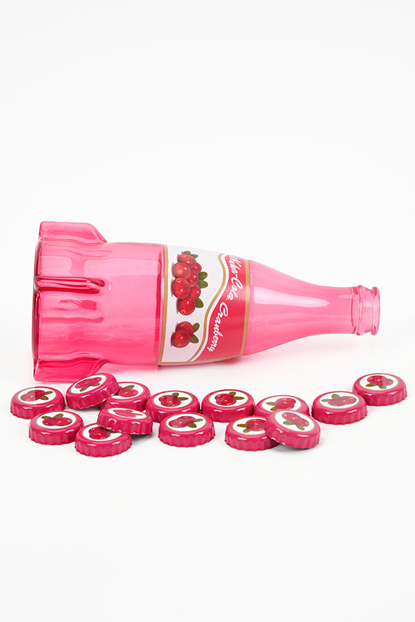 Fallout Nuka-Cola Cranberry Glass Bottle & Caps - Image 3